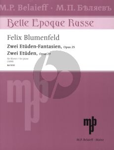 Blumenfeld 2 Etuden-Fantasien Op.25 & 2 Etuden Op.29 Klavier