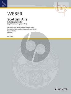 Scottish Airs WEV U.16 (Voice-Fl.-Vi.-Vc.-Pi.) (Score) (english version)