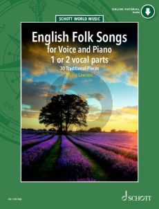 English Folk Songs 1 - 2 Voices with Piano (30 Traditional Pieces) (Book with Audio) (edited by Philip Lawson)