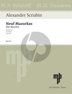 Scriabin 9 Mazurken Op. 25 Klavier