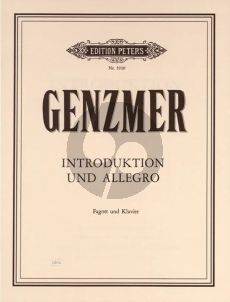 Genzmer Introduktion und Allegro Fagott und Klavier