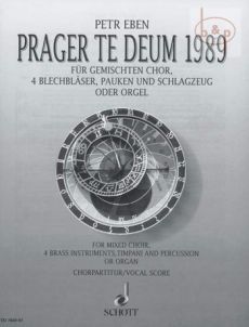 Prager Te Deum 1989 (SATB-Organ or 2 Trp.- 2 Trb.-Perc. opt.)