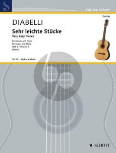 Diabelli Sehr Leichte Stucke Vol.3 Gitarre und Klavier (Georg Meier)