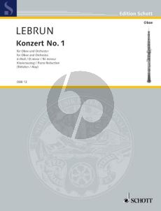 Lebrun Concerto No.1 d-minor Oboe and Orchestra (piano reduction)