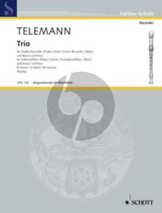 Telemann Trio d-minor Treble Recorder-Oboe-Bc