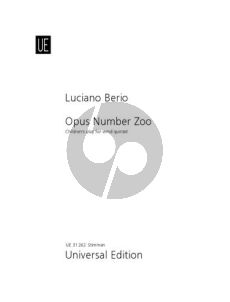 Berio Opus Number Zoo Woodwind Quintet (Parts) (1951 , rev.1970)