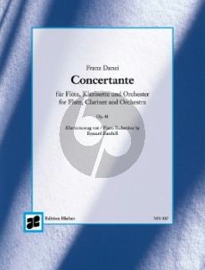 Danzi Concertante Op. 41 Flöte-Klarinette und Orchester (Klavierauszug mit Solostimmen) (Ryszard Ruschill)