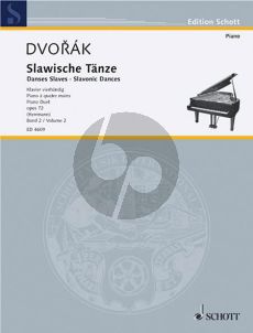 Dvorak Slawische Tanze Op.72 Vol.2 No.5-8 fur Klavier zu 4 Hande ( (Herausgeber Kurt Herrmann)