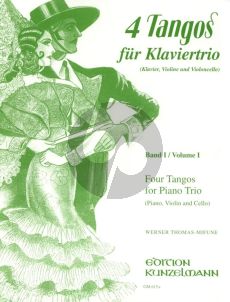 Album 4 Tangos fur Klaviertrio Vol.1 fur Violone, Violoncello und Klavier (Herausgeber Thomas-Mifune)