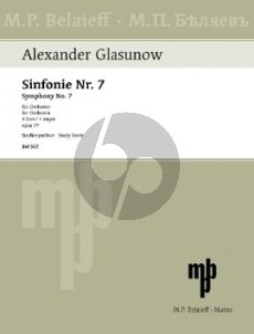 Glazunov Symphony No.7 Op.77 (1902) for Orchestra Study Score