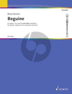 Bonsor Beguine for 3 Recorders (SAT) and Piano (Score)