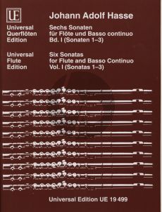 Hasse 6 Sonaten Op. 2 Vol.1 No. 1 - 3 Flöte und Bc (Braun-Petrenz)