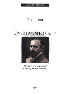 Juon Divertimento Op.51 Flute-Oboe-Clar.[Bb]-Horn[F]-Bassoon-Piano Score and Parts (edited by Russell Denwood)