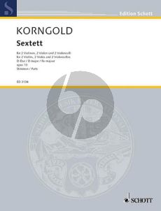 Korngold Sextet Op.10 D-major 2 Vi.-2 Va.-2 Vc. (Parts)