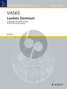 Vasks Laudate Dominum for SATB and Organ