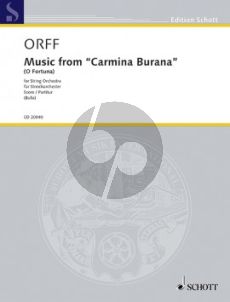 Orff Music from Carmina Burana (O Fortuna) String Orchestra with Piano and Percussion Score (edited by Stephen Bulla)