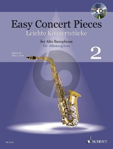 Easy Concert Pieces Vol.2 (23 Pieces from 6 Centuries) Alto Saxophone-Piano (Bk-Cd) (edited by Ulrich Junk)