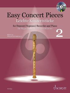 Easy Concert Pieces Vol. 2 Descant Recorder and Piano (24 Pieces from 5 Centuries - Book with CD) (edited by Elisabeth Kretschmann)