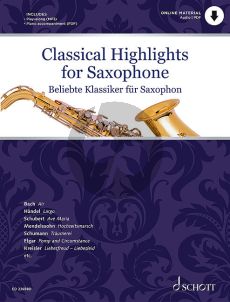 Classical Highlights for Saxophone for Alto Saxophone and Piano (Book with Audio online) (arr. Kate Mitchell)