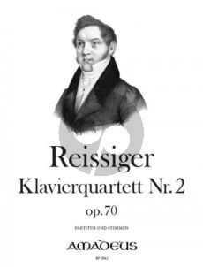 Reissiger Grand Quatuor No. 2 in c-moll Op. 70 Klavier-Violine-Viola und Violoncello (Part./Stimmen) (Yvonne Morgan)