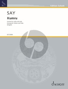 Say Kumru Op. 12 No. 2 for Violin and Viola (2 Playing Scores) (arr. Christoph Dingler)