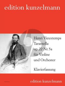 Vieuxtemps Tarantella Op. 22/5a, für Violine und Orchester (Klavierauszug) (Olaf Adler)