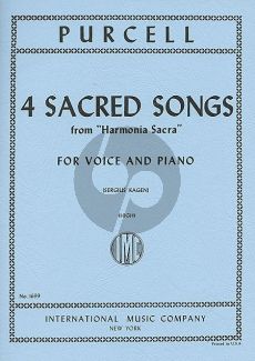 Purcell 4 Sacred Songs (from Harmonia Sacra) High Voice-Piano