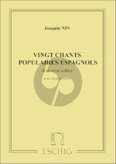 Nin Chants Populaire Espagnols vol.2 Chant-piano