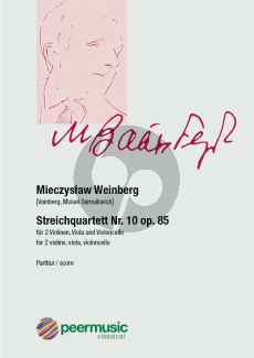 Weinberg Streichquartett No. 10 Op. 85 Partitur (1954) (Vainberg, Moisei Samuilovich)