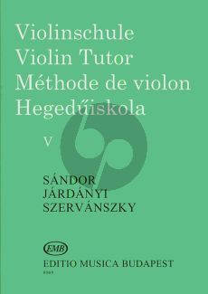 Sandor Szervansky Jardanyi Violin Method Violinschule - Violin Tutor Vol.5 (Hungarian, English, German, French