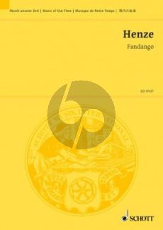 Henze Fandango (sopra en basso del Padre Soler) Orchestra Score (New version 1992)