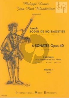 6 Sonates Op.40 Vol.1 for 2 Bassons [Violoncellos]