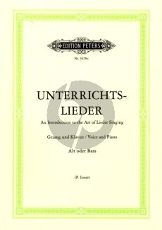 Album Unterrichtslieder - 60 beliebten Liedern fur Tiefe (Low) Stimme und Klavier (Herausgeber Paul Losse)