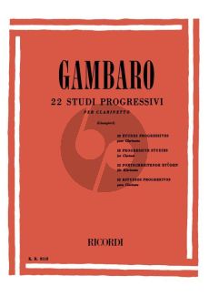 Gambaro 22 Progressive Studies Clarinet (edited by Alamiro Giampieri)