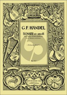 Handel Sonate c moll fur Oboe {oder Flute/Violine] und Bc (Herausgebers Gustav Scheck und Hugo Ruf)