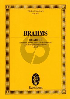 Brahms Klavierquartett Op.25 g-Moll Taschenpartitur