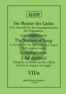 MASTERS OF SONG VOL.7A for High Voice and Piano