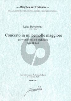 Boccherini Concerto E-flat major No.5 G.474 Violoncello-Orch. (piano red.) (Bares)