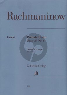 Rachmaninoff Prelude D-dur Op.23 No.4 Klavier (ed. Dominik Rahmer) (Henle)