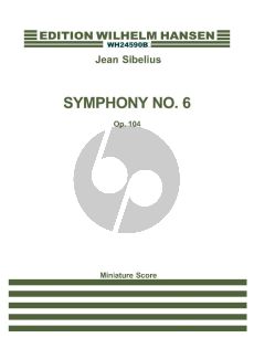 Sibelius Symphony No.6 Op.104 Study Score