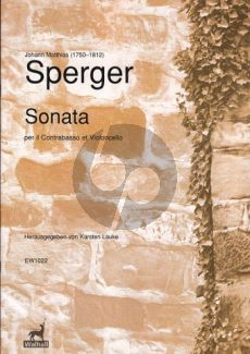 Sperger Sonata Double Bass and Violoncello (Score/Parts) (edited by Karsten Lauke)