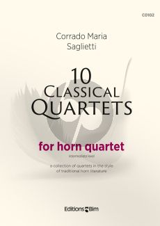 Saglietti 10 Classical Quartets 4 Horns (Score/Parts)