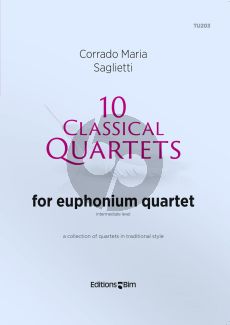 Saglietti 10 Classical Quartets for 4 Euphoniums (Score/Parts)