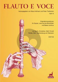 Flauto e Voce Volume 16 Sopran-2 - 3 Blockflöten und Bc (Part./Stimmen) (herausgegeben von Klaus Hofmann und Peter Thalheimer)