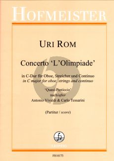 Rom Concerto C-dur L'Olympiade Oboe-Streicher und Bc ('Quasi-Pasticcio' nach Antonio Vivaldi & Carlo Tessarini) (Partitur)