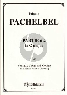 Pachelbel Partie a 4 in G-major Violin-2 Violas-Violone (Score/Parts) (edited by Richard Gwilt)