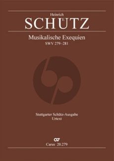 Schutz Musikalische Exequien I-III SWV 279 - 281 Soli-SSATTBB/SSATTB-Organ (Bc) Orgelstimme (Stuttgarter Schutz-Ausgabe)