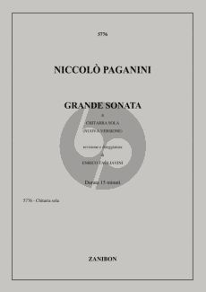 Paganini Grande Sonate Guitar solo (Enrico Tagliavini)