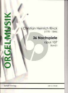 Rinck 36 Nachspiele Op. 107 Vol. 1 Orgel