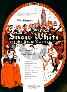 Churchill Snow White and the 7 Dwarfs - Disney Souvenir Album with Illustrations Piano-Vocal-Chords